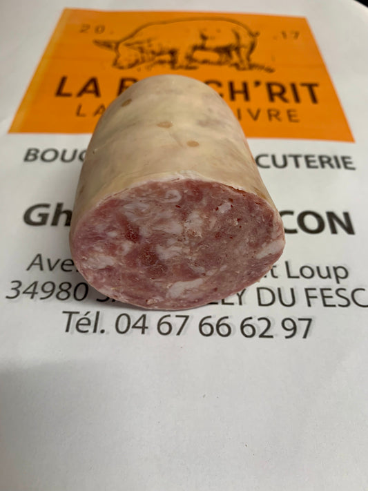 Saucisson à l'ail maison tranché 200g ( 2-3 personnes )